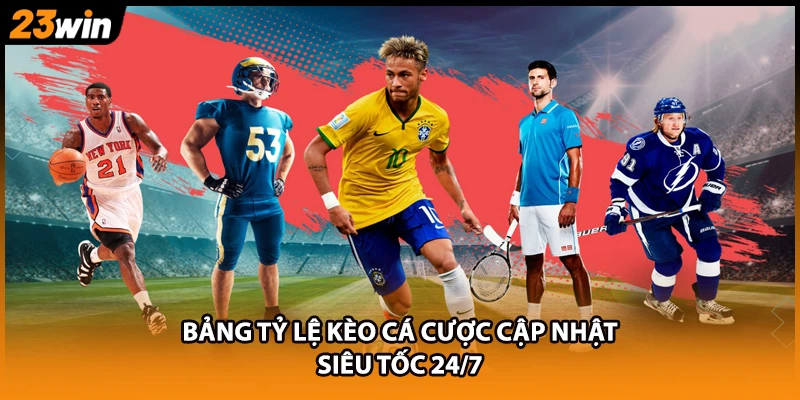 Bảng tỷ lệ kèo cá cược cập nhật siêu tốc 24/7
