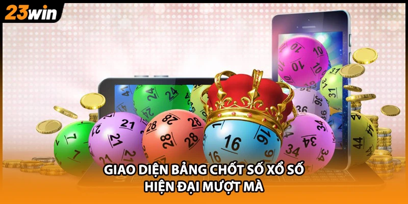 Giao diện bảng chốt số xổ số hiện đại mượt mà