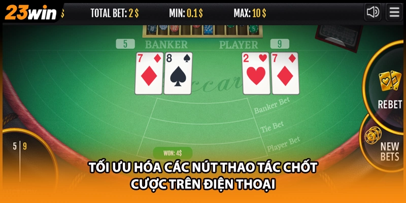 Tối ưu hóa các nút thao tác chốt cược trên điện thoại